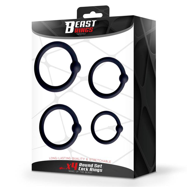 Set of 4 Penis Rings Silicone S M L and XL
