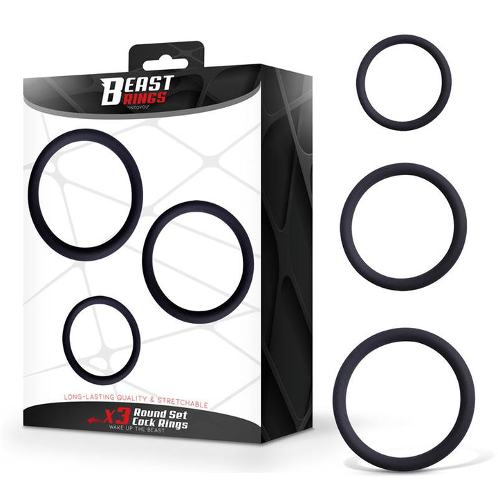 Set of 3 Penis Rings Silicone S M and L