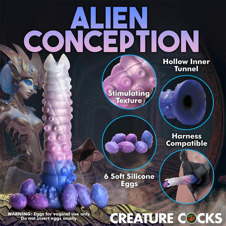 Tenta Queen Ovipositor Dildo with 6 Eggs