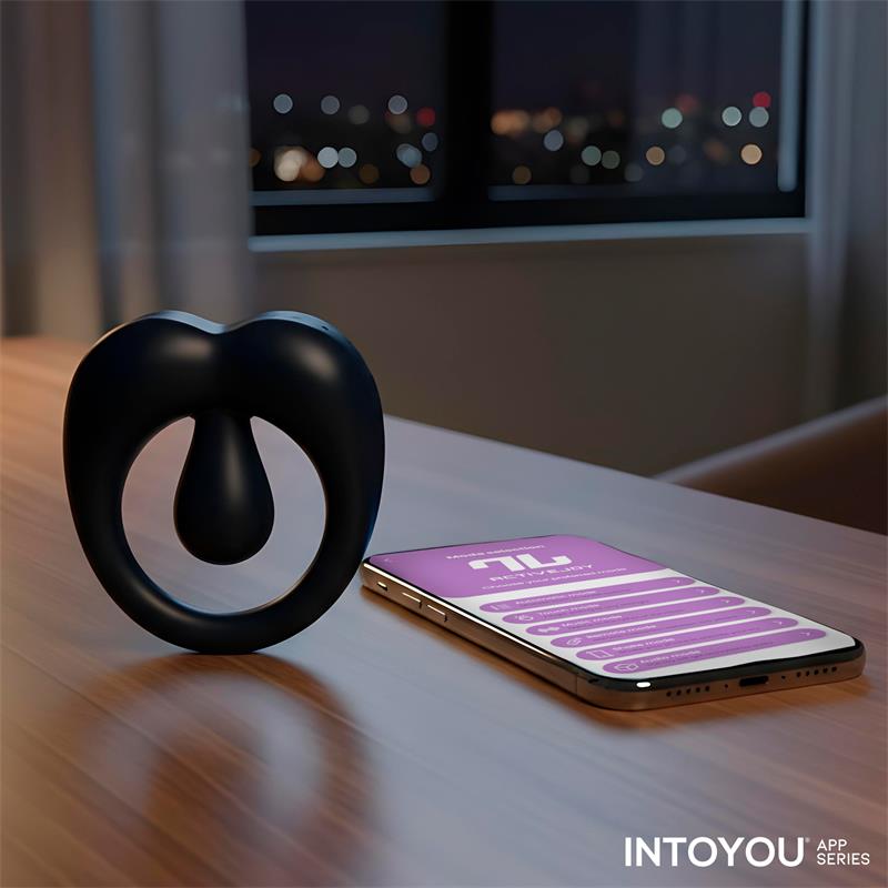 Kenny Penis Ring with Clitoris Stimulator and APP Night Blue