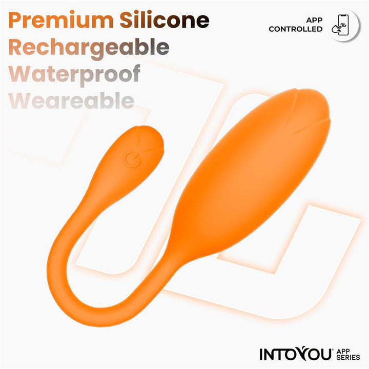 Logan Vibrating Egg with App Unibody Silicone Orange