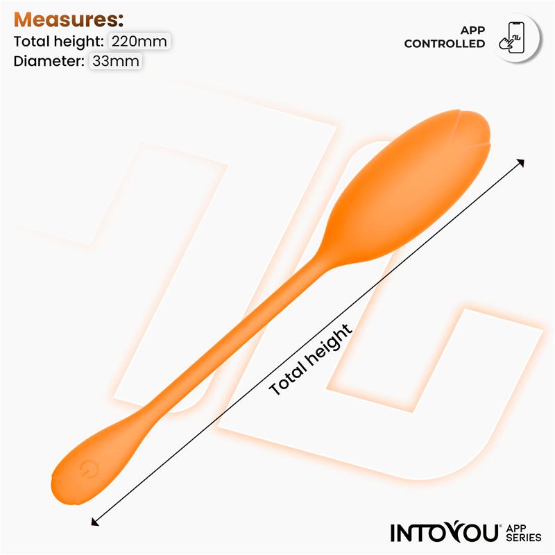 Logan Vibrating Egg with App Unibody Silicone Orange