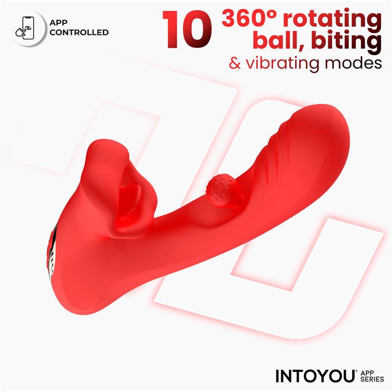 Franky Biting and Rotating Ball Vibrator with App