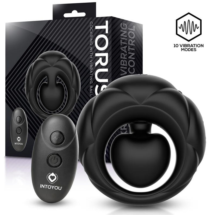 Torus Vibrating Ring with Clitoral Ball and Remote Control USB