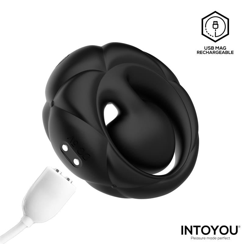 Torus Vibrating Ring with Clitoral Ball and Remote Control USB