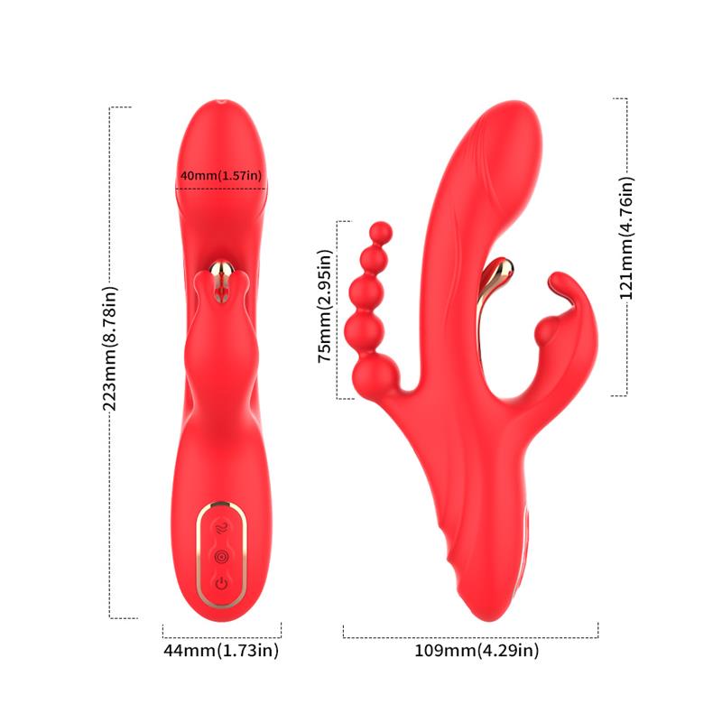 Tickler Rabbit Vibrator with Anal Beads