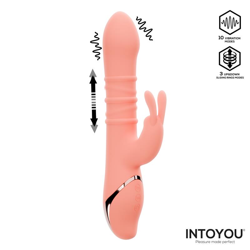 Rivor Vibrator with U and Down Sliding Rings