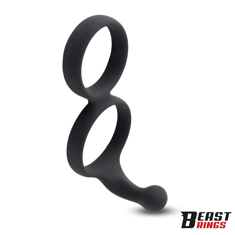 Double Penis Ring Solid Silicone 50 40 mm