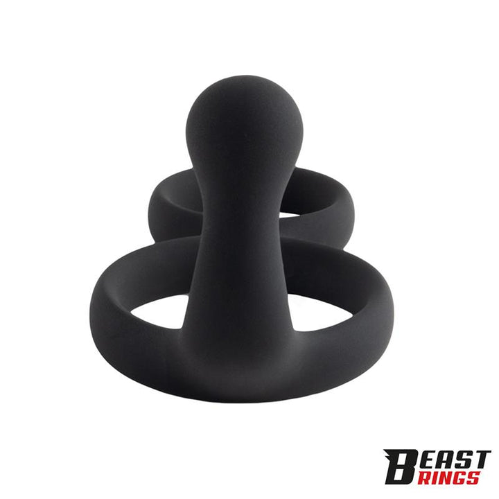 Double Penis Ring Solid Silicone 50 40 mm