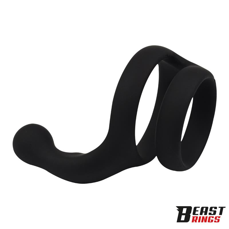 Double Penis Ring Solid Silicone 50 40 mm
