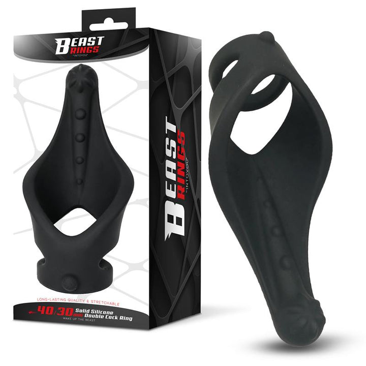 Double Penis Ring Solid Silicone 37 45 mm