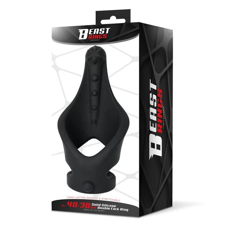 Double Penis Ring Solid Silicone 37 45 mm
