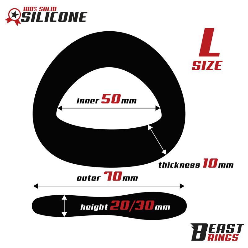 Penis ring Solid Silicone 50 mm Size L