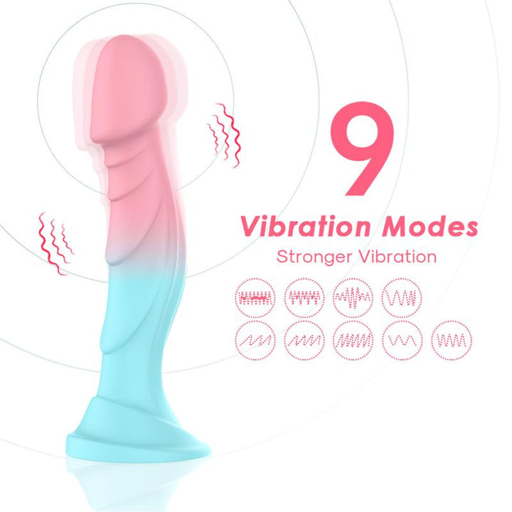 Vibrating Bicolor dildo