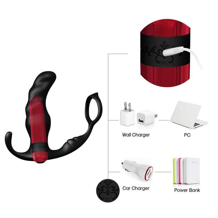 Two in one Anal Plug and Massager with Vibration