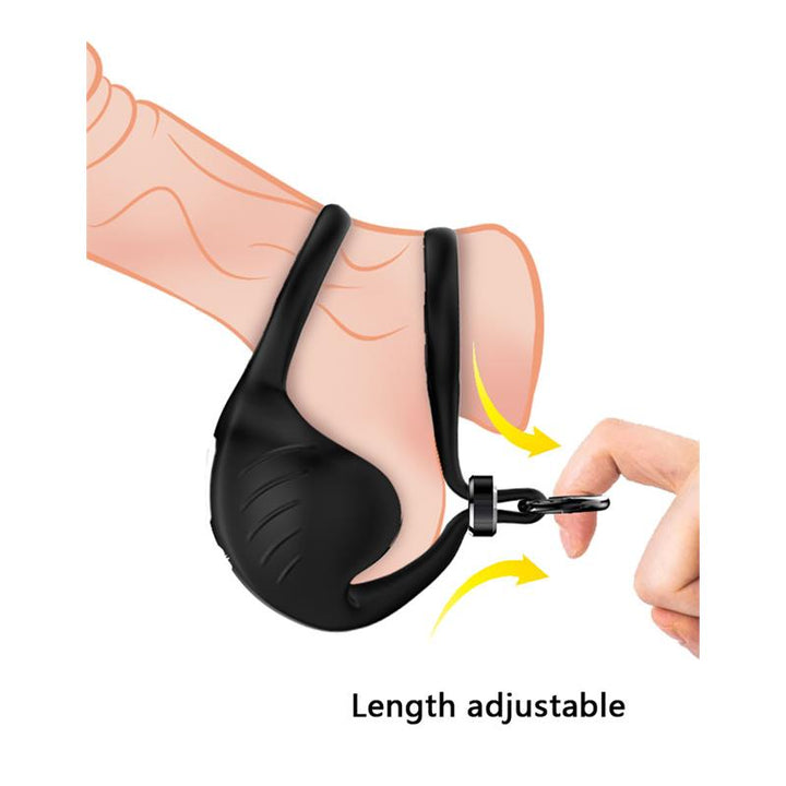 Vibrating Penis and Testicles Ring Adjustable