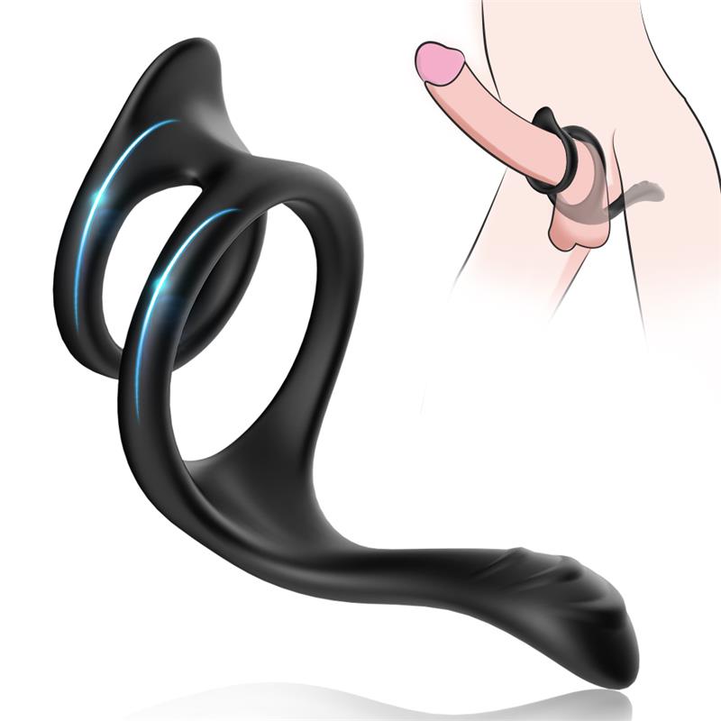 Penis ring with perianal stimulation