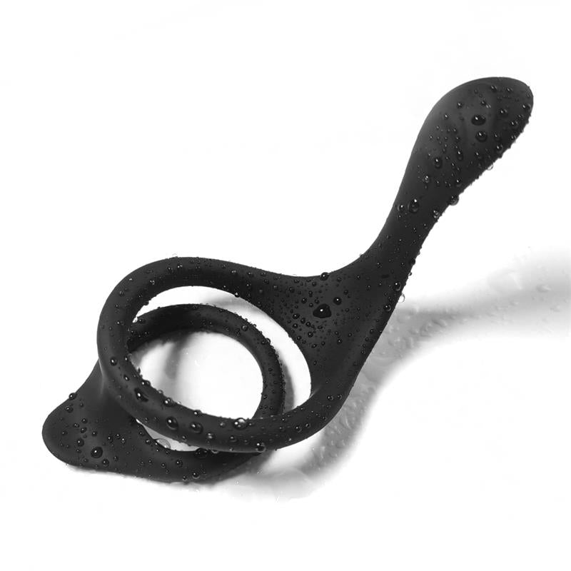 Penis ring with perianal stimulation
