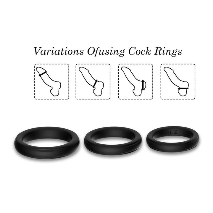 St of 3 Penis rings