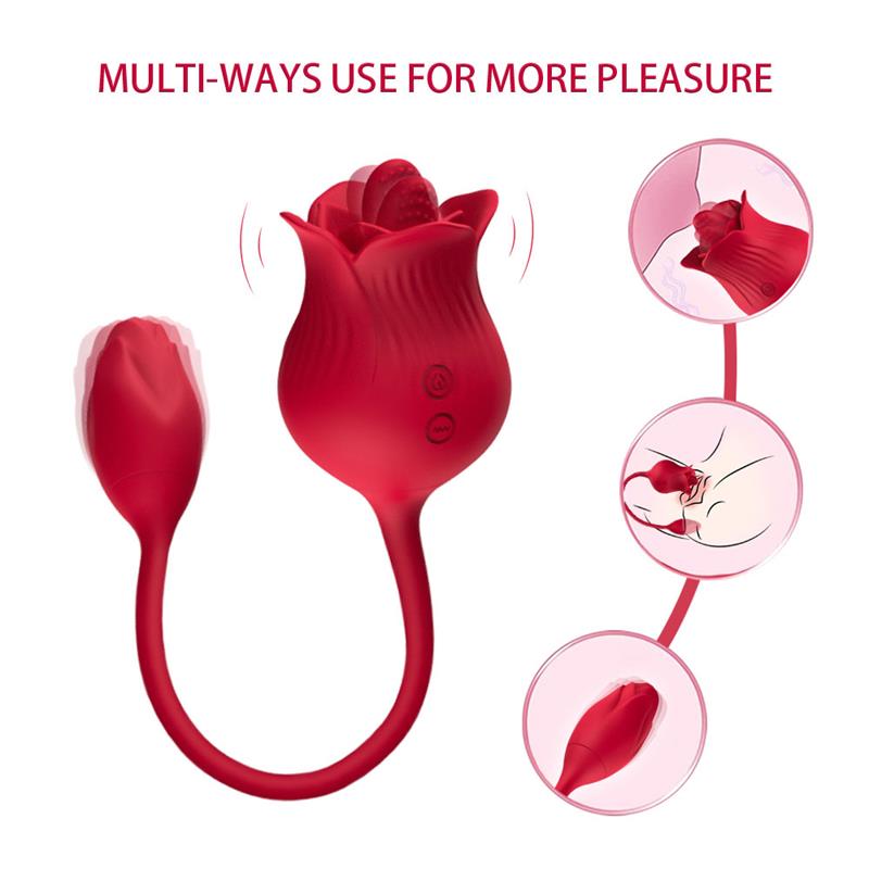 Rose with Licking and Vibrating egg USB