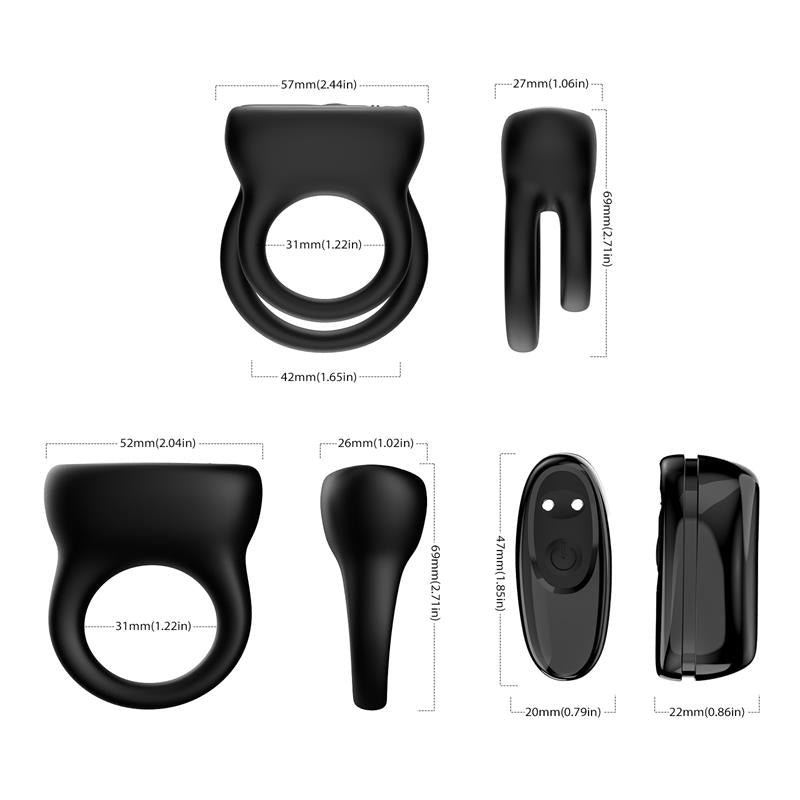 Vibrating cock ring set of 2