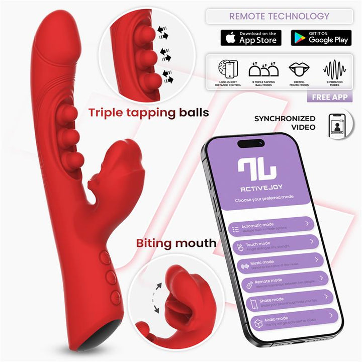 Trixy Vibrator with Tapping Biting and App