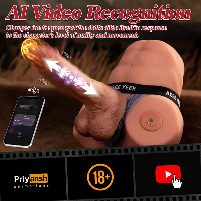 Jonah Semi Torso with Detachable Dildo Thrusting and APP 348 kg