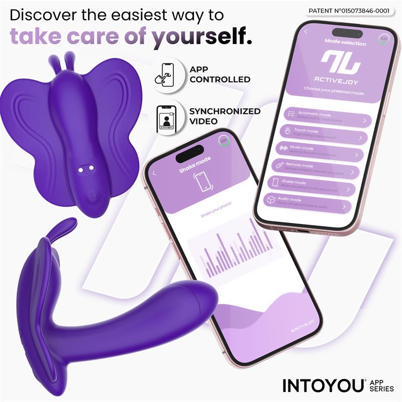 Wingy Butterfly Vibrator with App Dark Purple