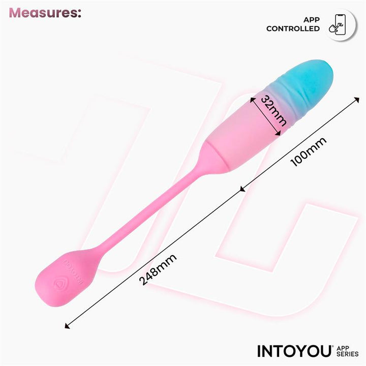 NexEgg Motion Vibrating Egg with Thrusting App Pink Turquoise