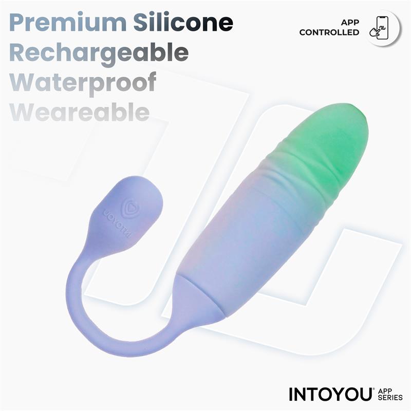 NexEgg Motion Vibrating Egg with Thrusting App Lilac Pistachio