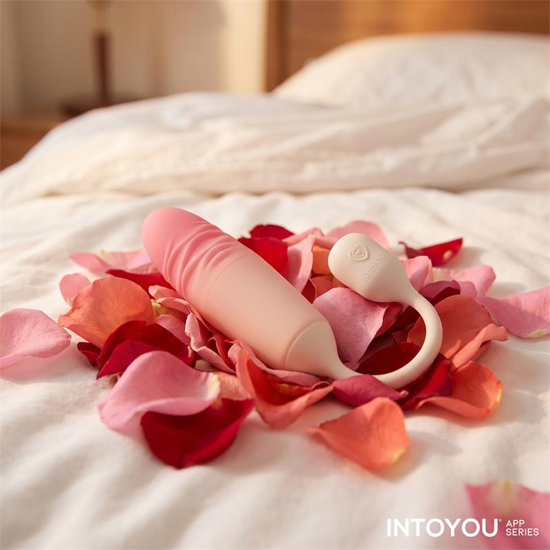 NexEgg Motion Vibrating Egg with Thrusting App Beige Pink