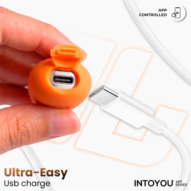 NexEgg Vibrating Egg Double Silicone Layer App Orange Pink