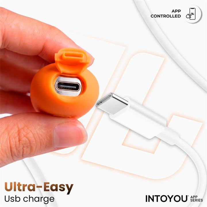 NexEgg Vibrating Egg Double Silicone Layer App Orange Pink
