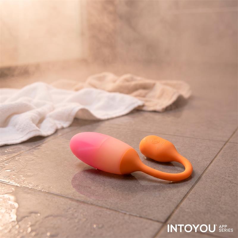 NexEgg Vibrating Egg Double Silicone Layer App Orange Pink