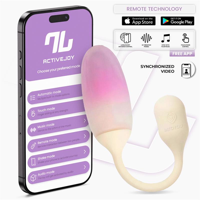 NexEgg Vibrating Egg Double Silicone Layer App Beige Pink