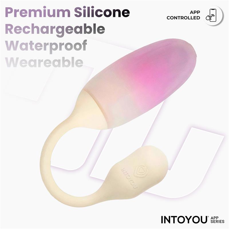 NexEgg Vibrating Egg Double Silicone Layer App Beige Pink