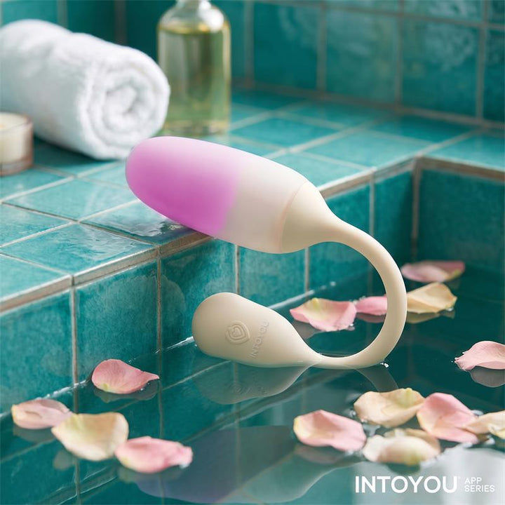NexEgg Vibrating Egg Double Silicone Layer App Beige Pink