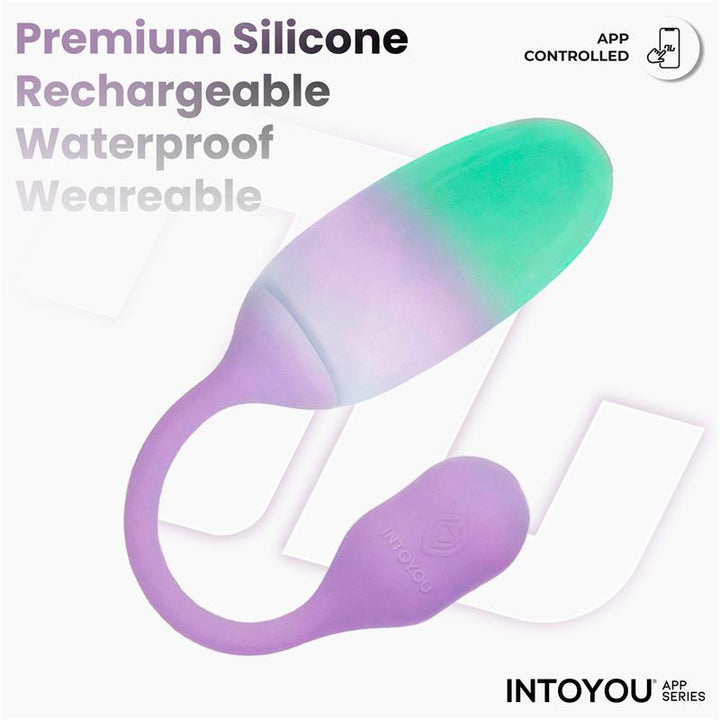NexEgg Vibrating Egg Double Silicone Layer App Lilac Pistachio