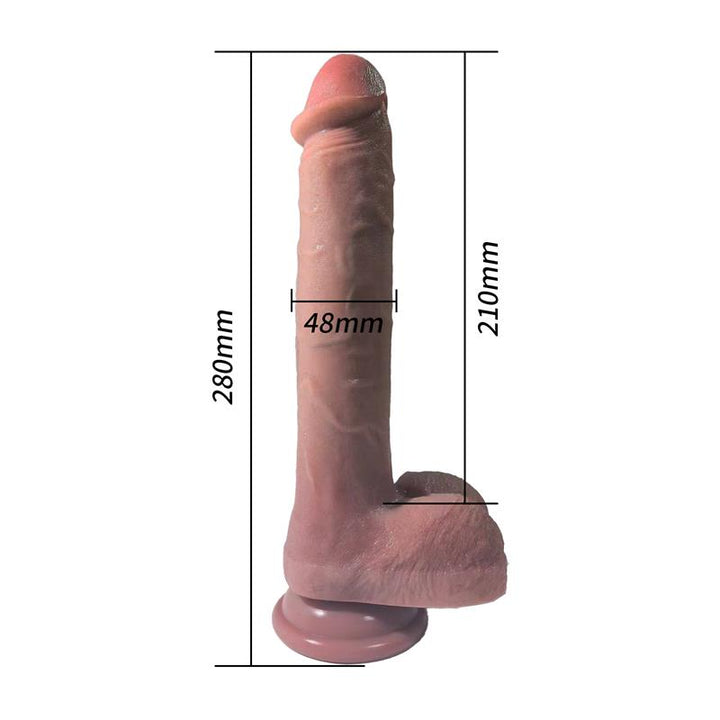 Dildo with Vibration Thrusting and heating 28 cm