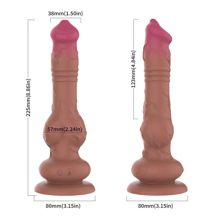 Thrusting and Vibrating Dildo 225 cm