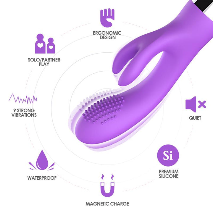 Rabbit Vibrator Flexible Purple