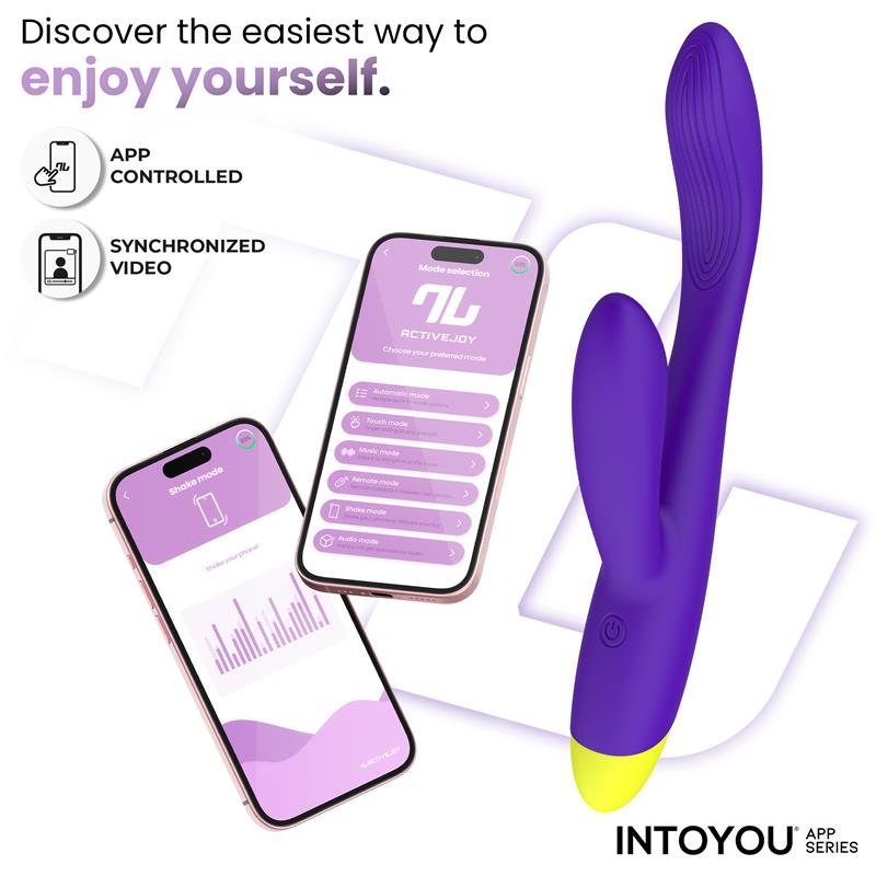 Lyra G Spot Rabbit Vibrator with App Purple