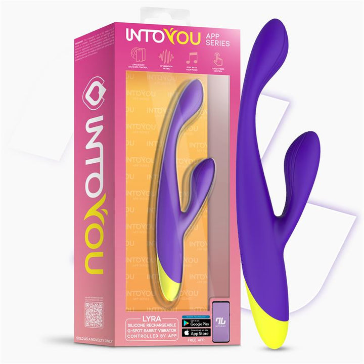Lyra G Spot Rabbit Vibrator with App Purple