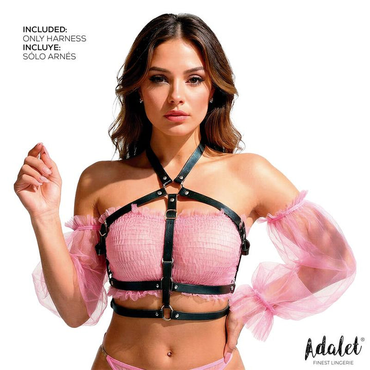 Elva Vegan Leather Chest Harness One size