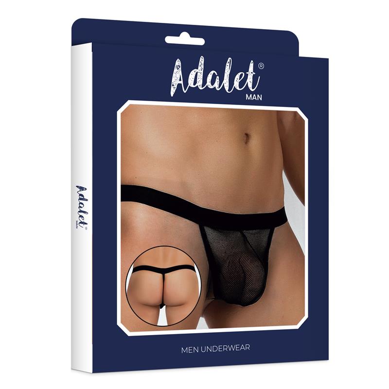 Titan Fishnet Thong One Size Black