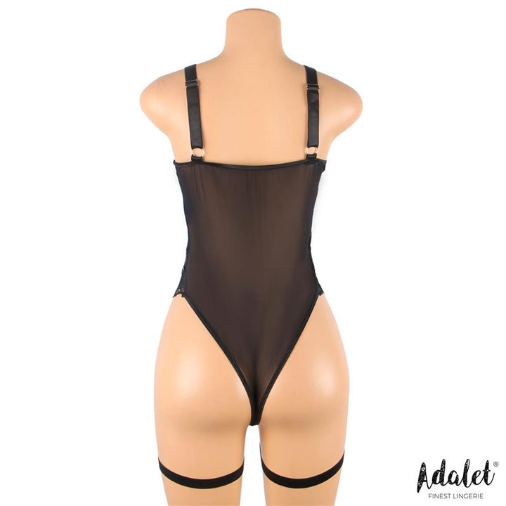 Ariana Teddy with Garter Belt and Leg Rings Black