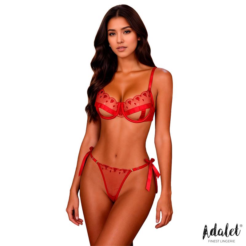 Edwina Set Bra and Thong Red