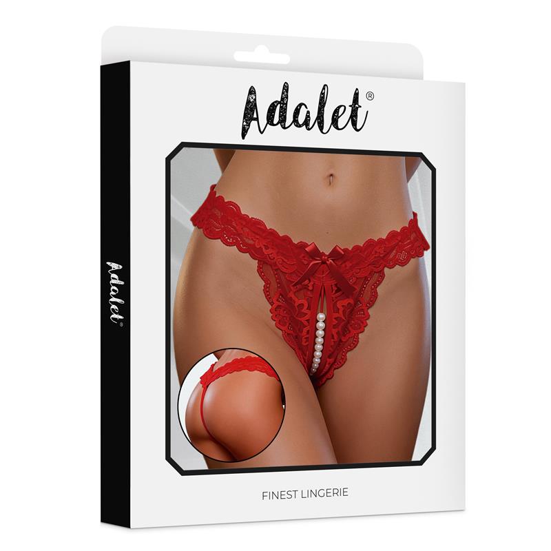 Juliette Red Panty with Pearls