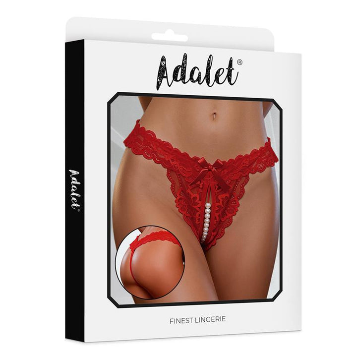 Juliette Red Panty with Pearls
