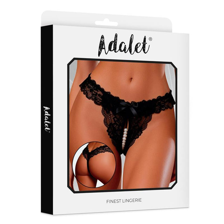 Juliette Black Panty with Pearls